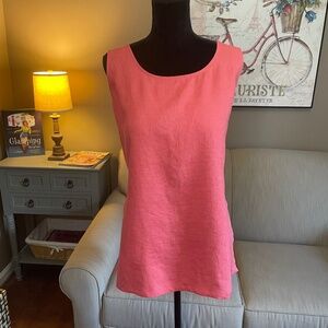 Chico's Sleeveless Linen Tank Top, sz 2 (Lg/12)
